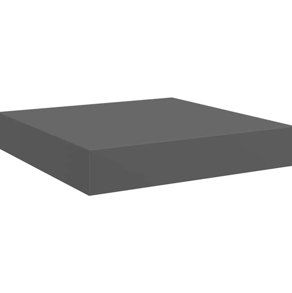 vidaXL Wandschap zwevend 23x23,5x3,8 cm MDF hoogglans grijs