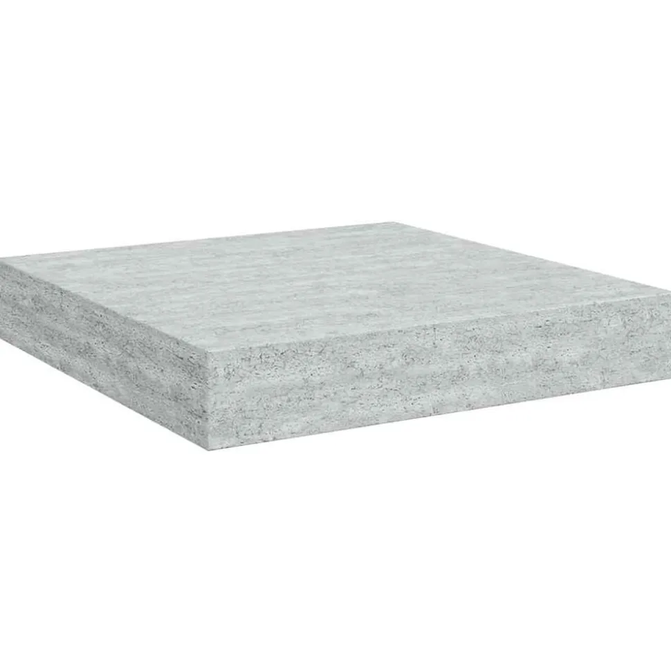 vidaXL Wandschap zwevend 23x23,5x3,8 cm MDF betongrijs