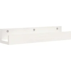 vidaXL Wandschappen 2 st 50x12x9 cm massief grenenhout wit