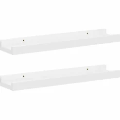 vidaXL Wandschappen 2 st 40x9x3 cm hoogglans wit
