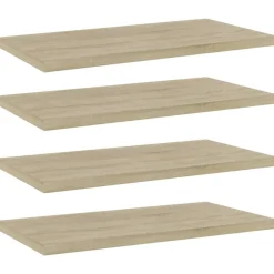 vidaXL Wandschappen 4 st 40x20x1,5 cm bewerkt hout sonoma eikenkleurig