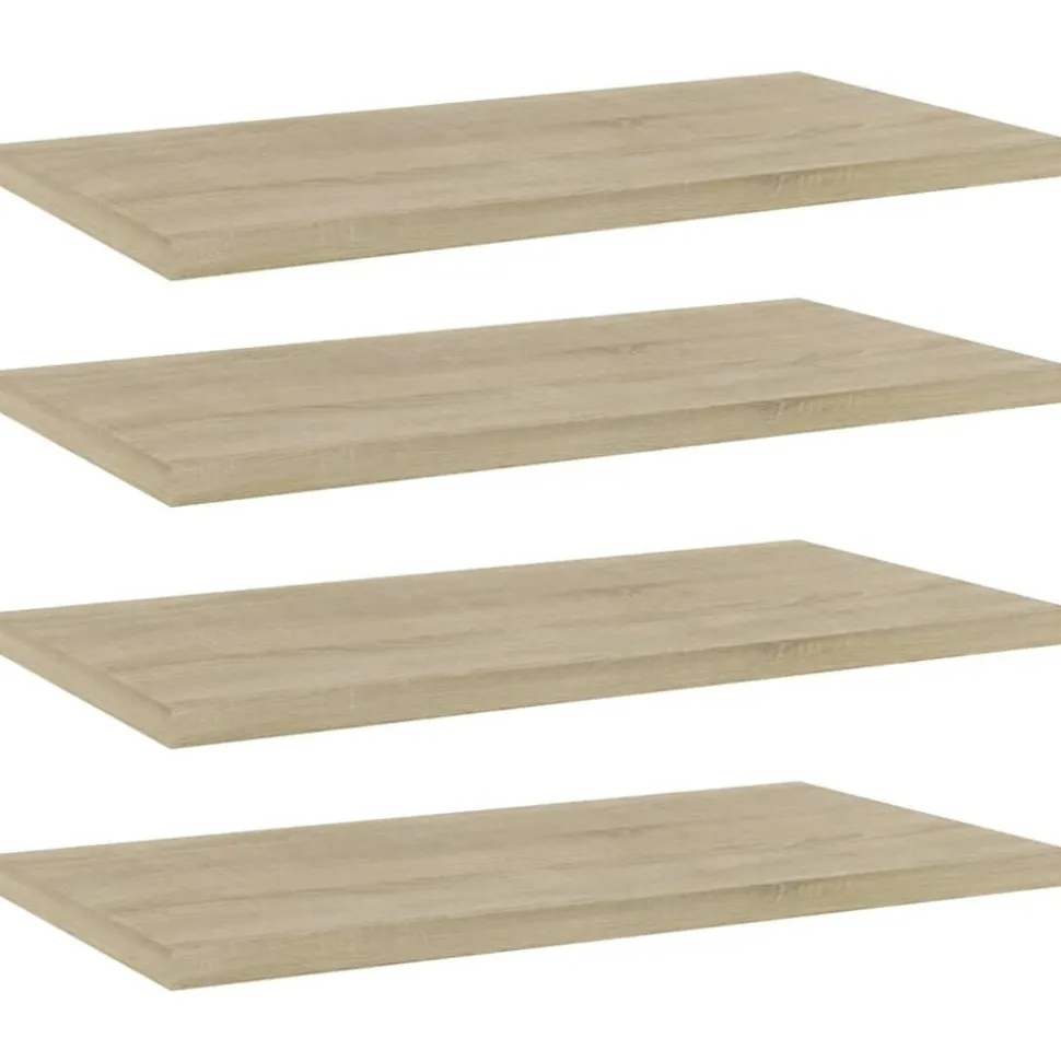 vidaXL Wandschappen 4 st 40x20x1,5 cm bewerkt hout sonoma eikenkleurig