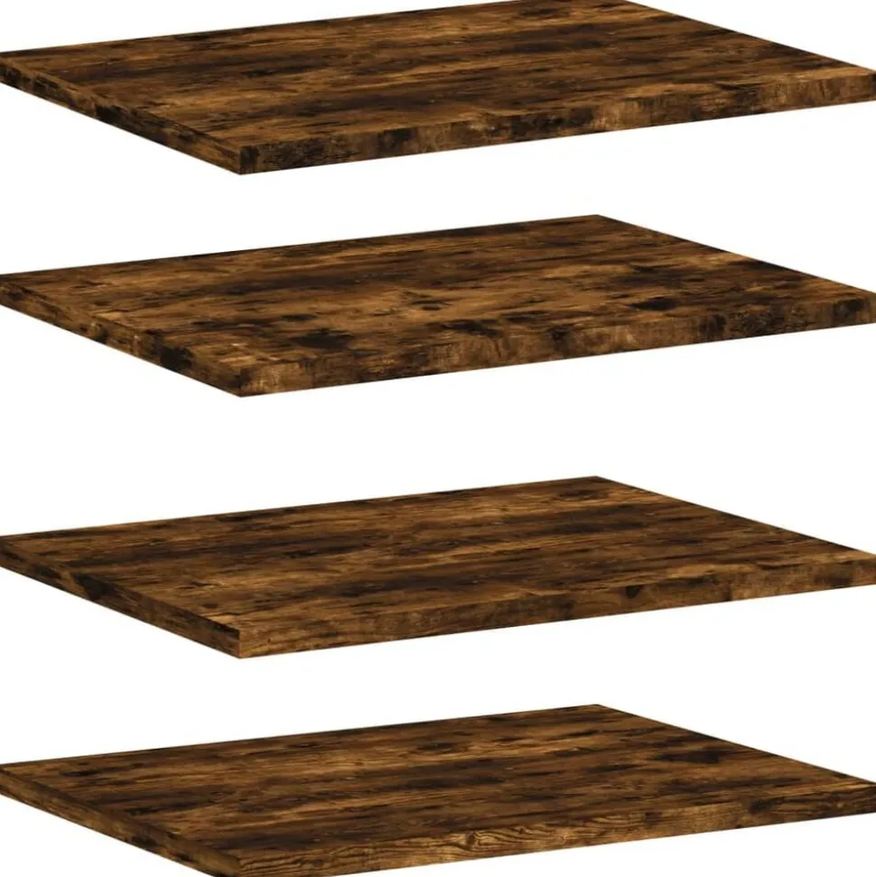 vidaXL Wandschappen 4 st 40x30x1,5 cm bewerkt hout gerookt eikenkleur