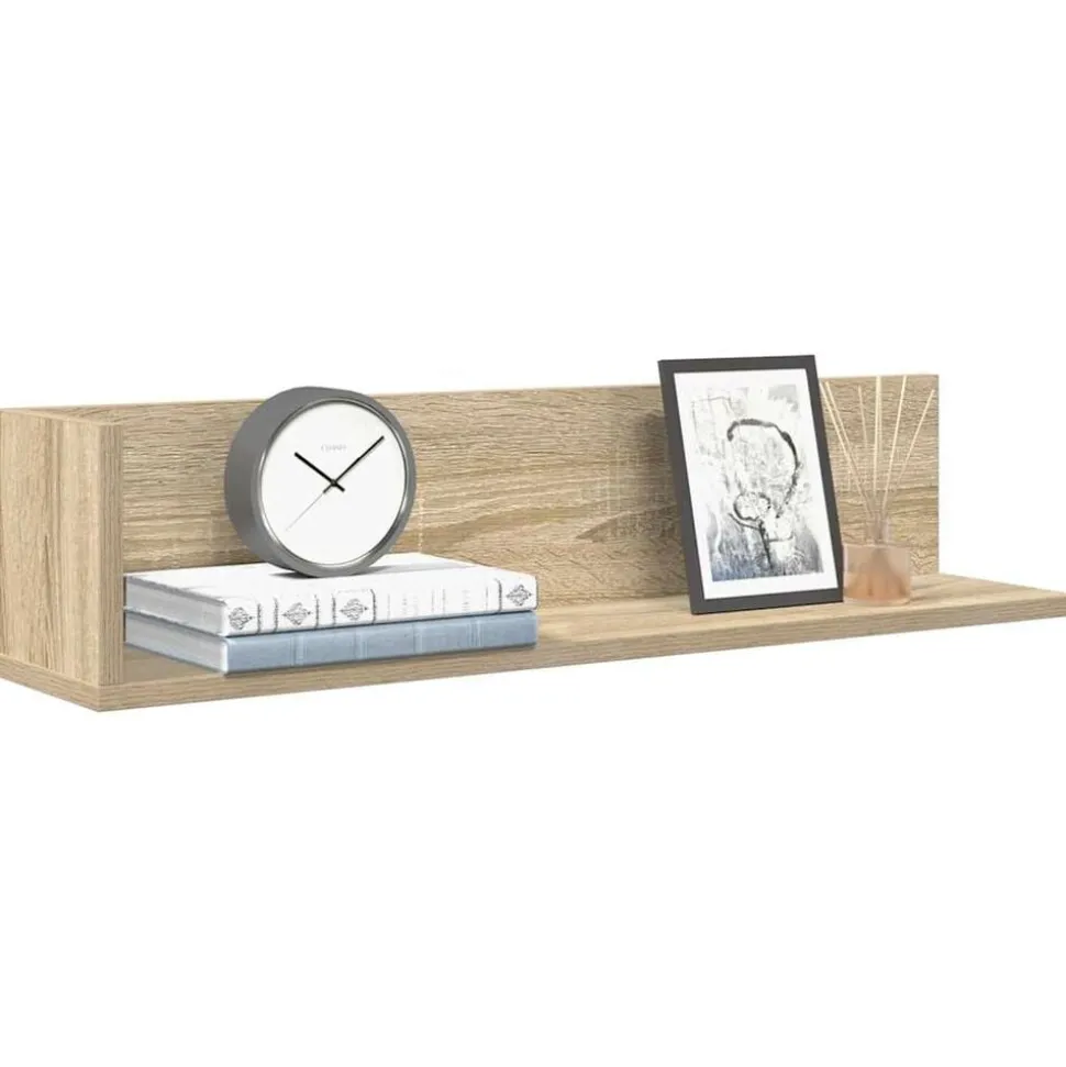 vidaXL Wandschappen 2 st 75x16,5x16,5cm bewerkt hout sonoma eikenkleur