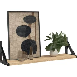 vidaXL Wandschappen 2 st 60x15x15,5 cm sonoma eikenkleurig