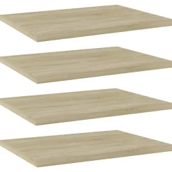 vidaXL Wandschappen 4 st 40x30x1,5 cm bewerkt hout sonoma eikenkleurig