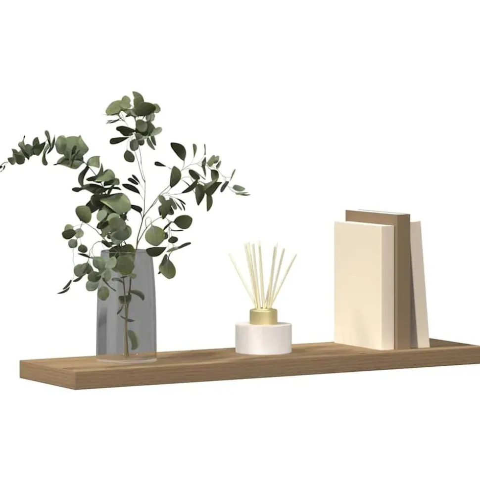 vidaXL Wandschappen 4 st 40x10x1,5 cm bewerkt hout artisanaal eiken