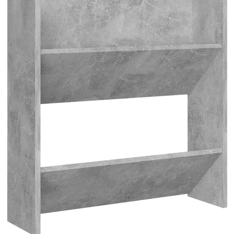 vidaXL Wandschoenenkast 60x18x60 cm spaanplaat betongrijs