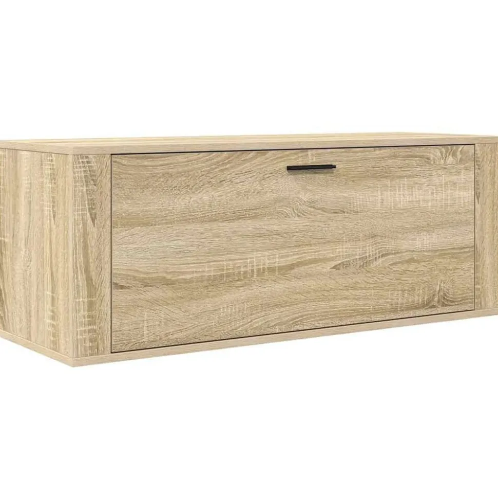 vidaXL Wandschoenenkast 100x35x38 cm bewerkt hout sonoma eiken