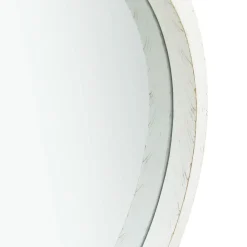 vidaXL Wandspiegel met band 40 cm wit