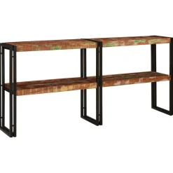 vidaXL Wandtafel Multikleur 160 x 33 x 75 cm Massief Gerecycled Hout