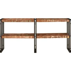vidaXL Wandtafel Multikleur 160 x 33 x 75 cm Massief Gerecycled Hout