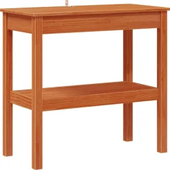 vidaXL Wandtafel Waskleur Bruin 80 x 40 x 75 cm Massief grenenhout