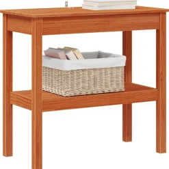 vidaXL Wandtafel Waskleur Bruin 80 x 40 x 75 cm Massief grenenhout