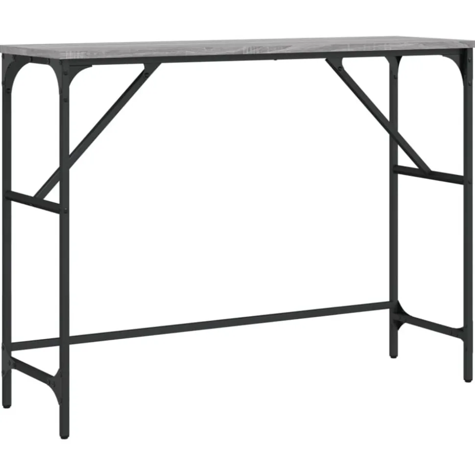 vidaXL Wandtafel 100x32x75 cm bewerkt hout grijs sonoma eikenkleurig