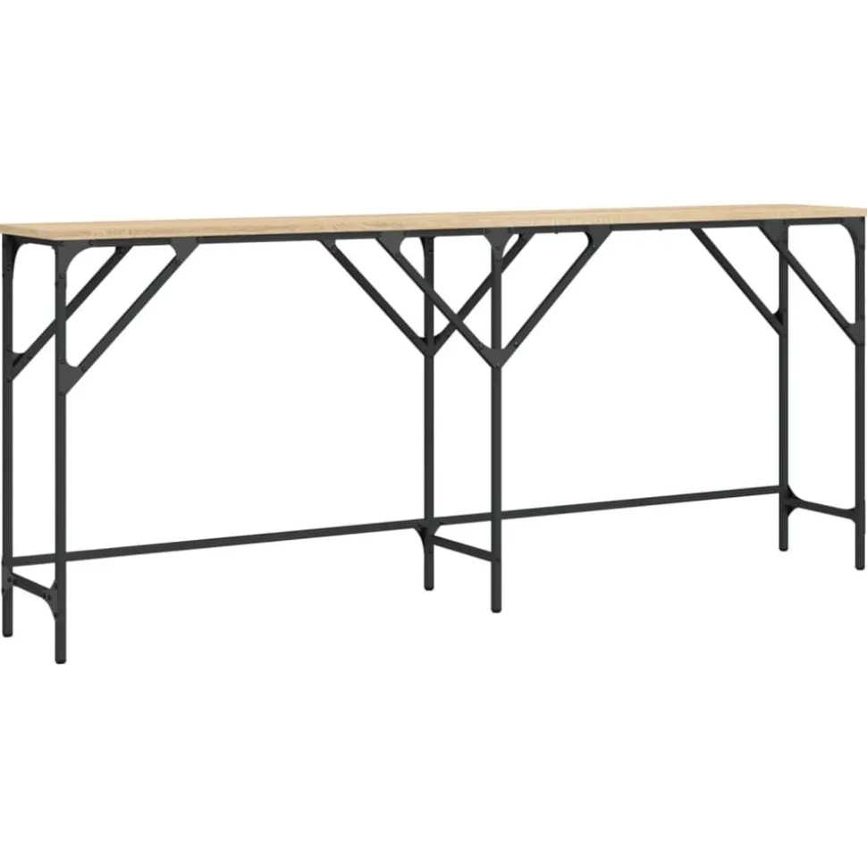 vidaXL Wandtafel 180x29x75 cm bewerkt hout sonoma eikenkleurig