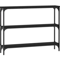 vidaXL Wandtafel 100x22,5x75 cm bewerkt hout zwart