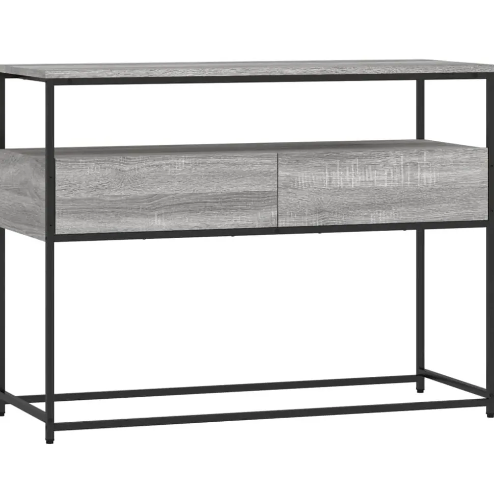 vidaXL Wandtafel 100x40x75 cm bewerkt hout grijs sonoma eikenkleurig