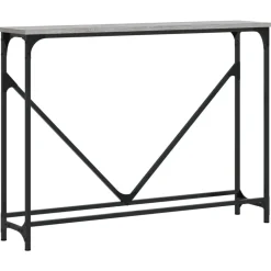 vidaXL Wandtafel 102x22,5x75 cm bewerkt hout grijs sonoma eikenkleurig