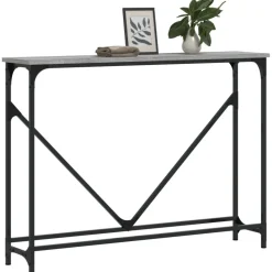 vidaXL Wandtafel 102x22,5x75 cm bewerkt hout grijs sonoma eikenkleurig