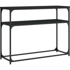 vidaXL Wandtafel 100x35,5x75 cm bewerkt hout zwart