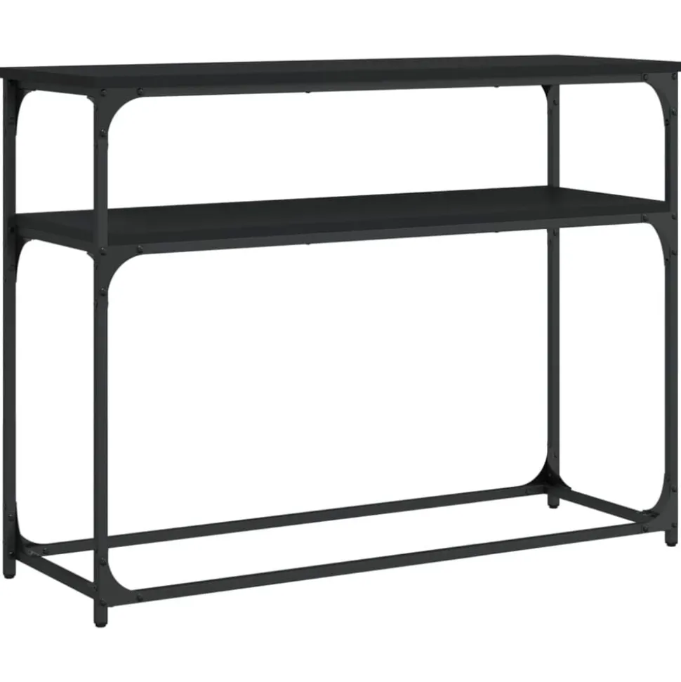 vidaXL Wandtafel 100x35,5x75 cm bewerkt hout zwart