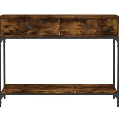 vidaXL Wandtafel 100x34,5x75 cm bewerkt hout gerookt eikenkleurig
