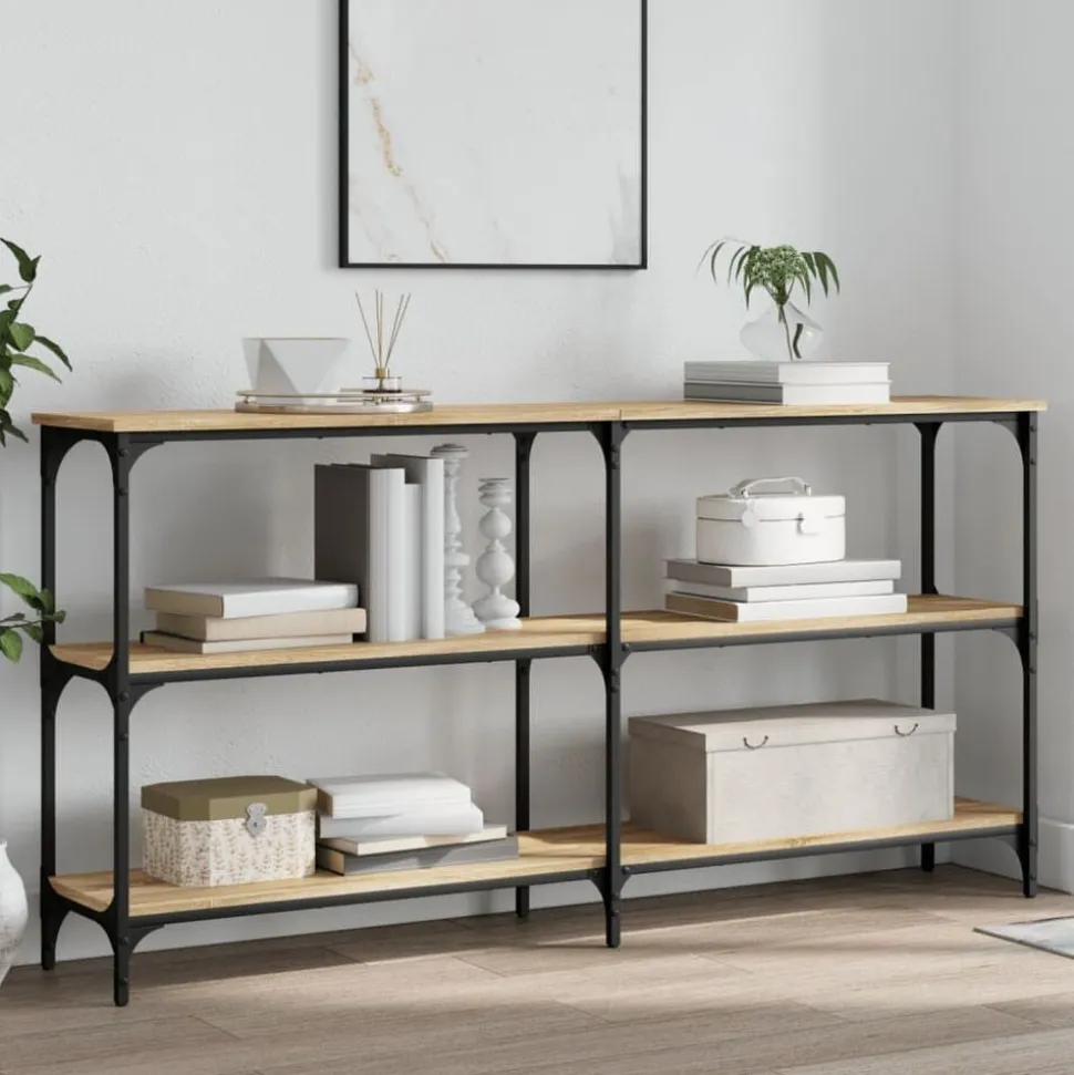 vidaXL Wandtafel 150x29x75 cm bewerkt hout sonoma eikenkleurig