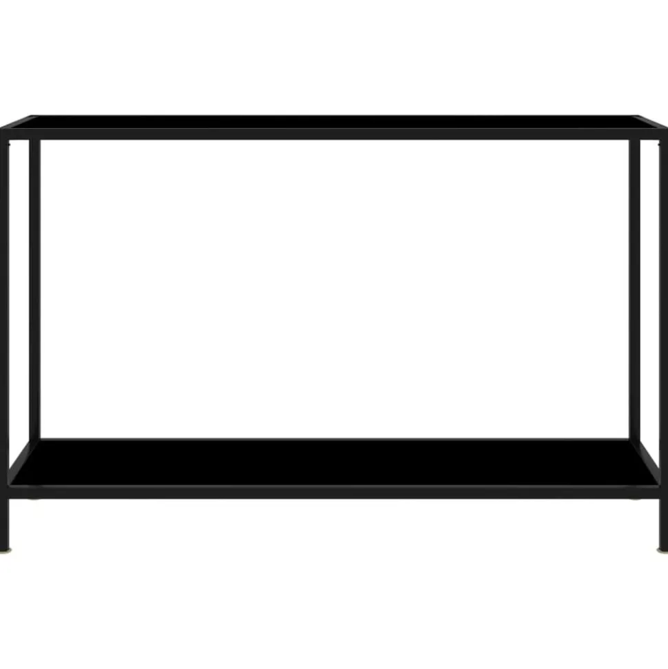 vidaXL Wandtafel 120x35x75 cm gehard glas zwart