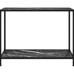 vidaXL Wandtafel 100x35x75 cm gehard glas zwart
