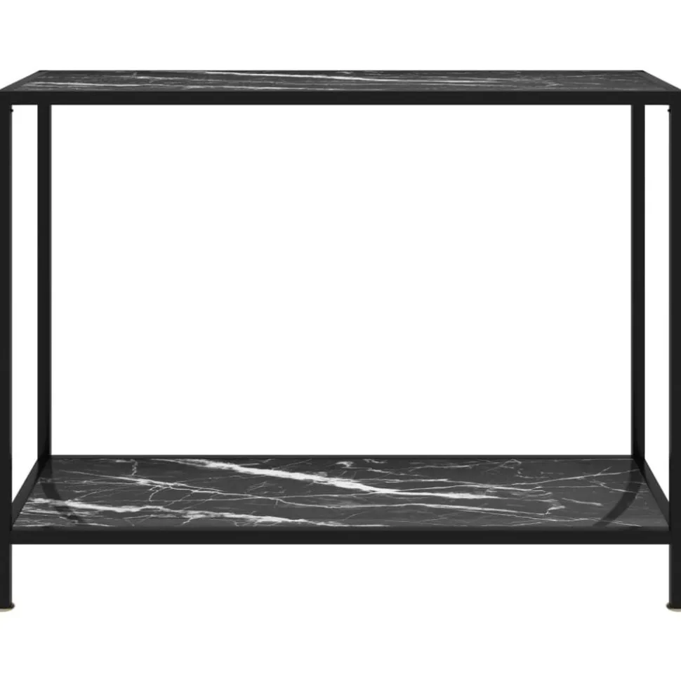 vidaXL Wandtafel 100x35x75 cm gehard glas zwart