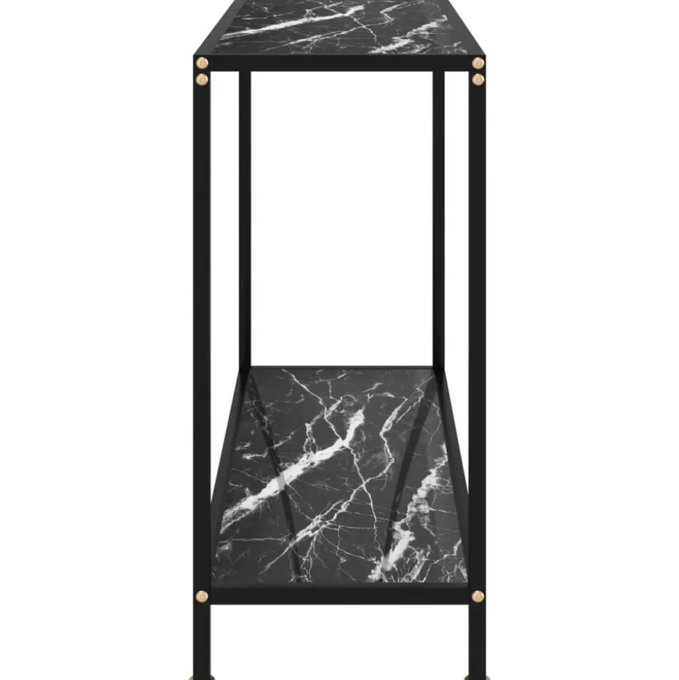 vidaXL Wandtafel 100x35x75 cm gehard glas zwart