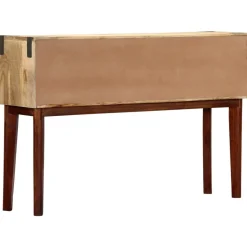 vidaXL Wandtafel 115x30x76 cm massief ruw mangohout