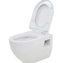 vidaXL Wandtoilet keramiek wit