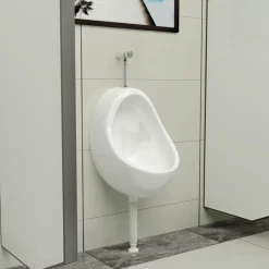 vidaXL Wandurinoir met spoelklep keramiek wit