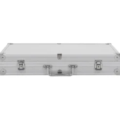 vidaXL Wapenkoffer aluminium ABS zilverkleurig