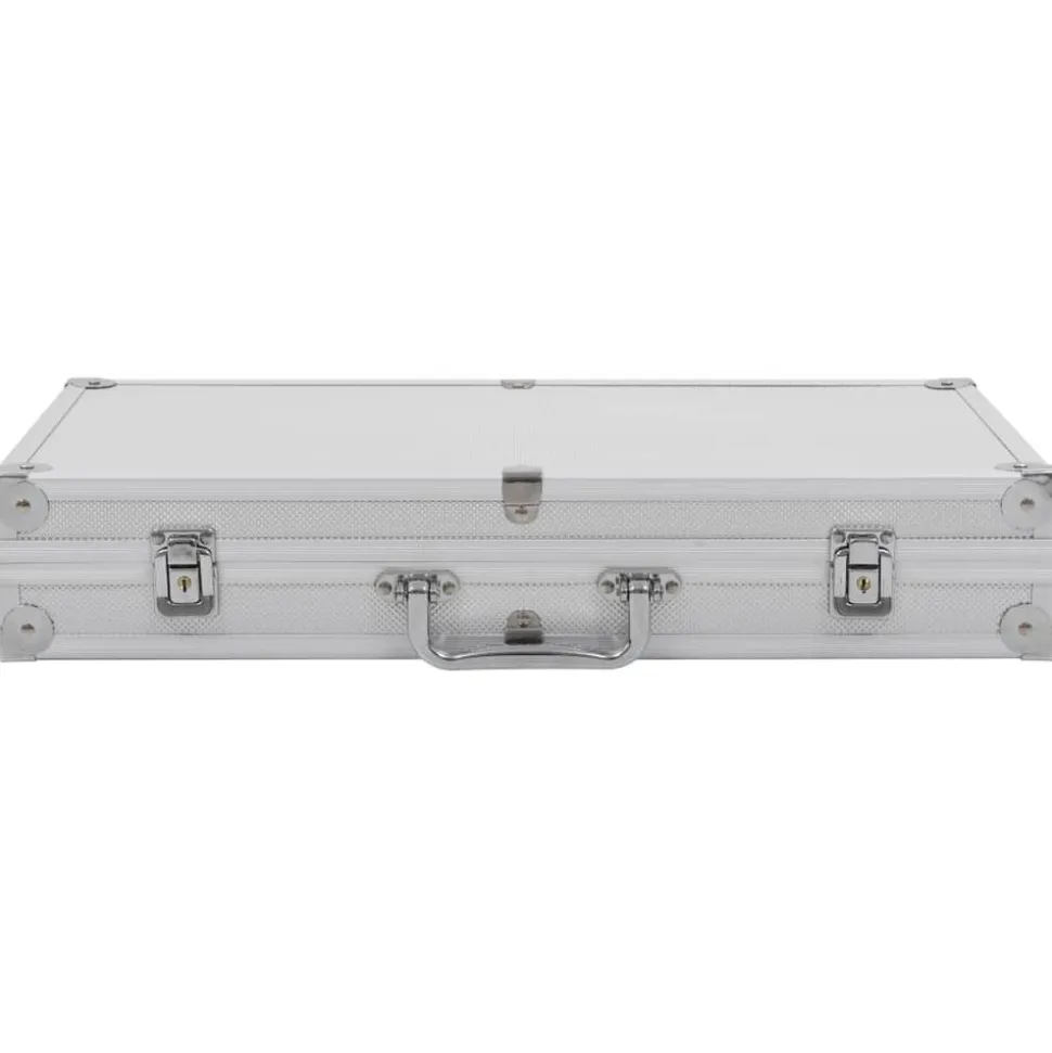 vidaXL Wapenkoffer aluminium ABS zilverkleurig
