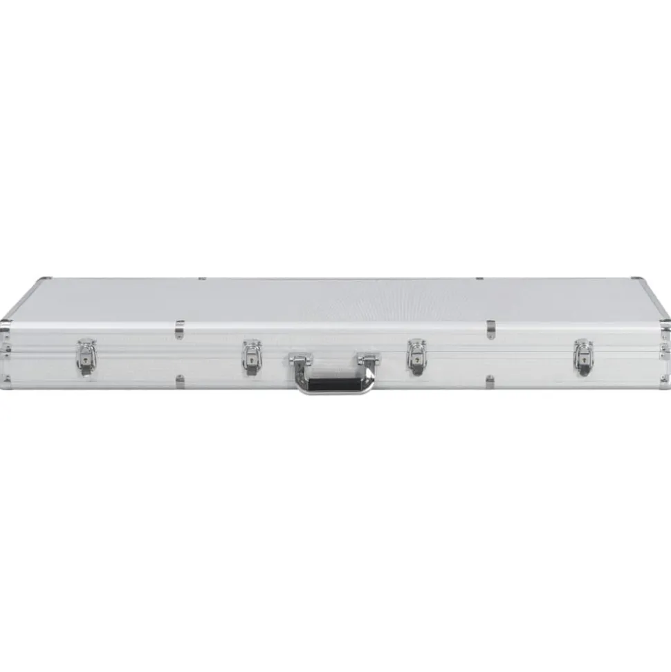 vidaXL Wapenkoffer 118x38x12 aluminium zilverkleurig