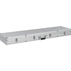 vidaXL Wapenkoffer 134x35x12 cm aluminium zilverkleurig