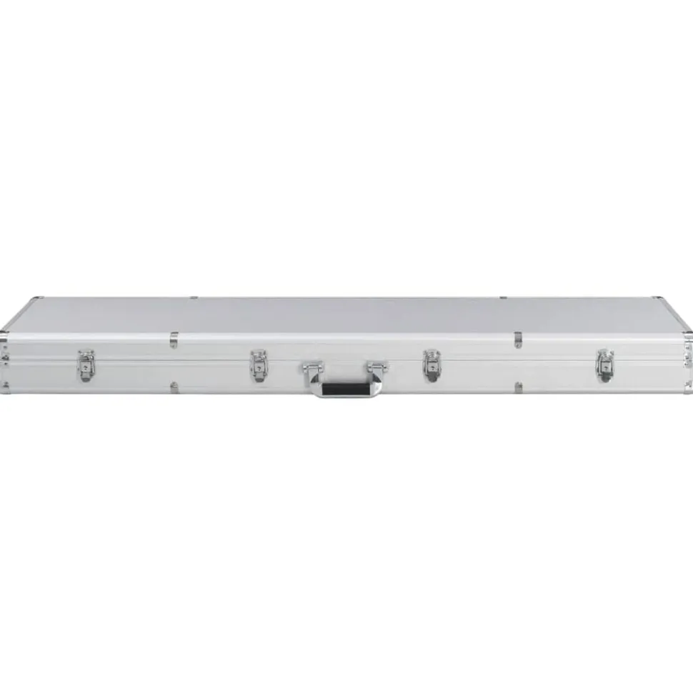 vidaXL Wapenkoffer 134x35x12 cm aluminium zilverkleurig