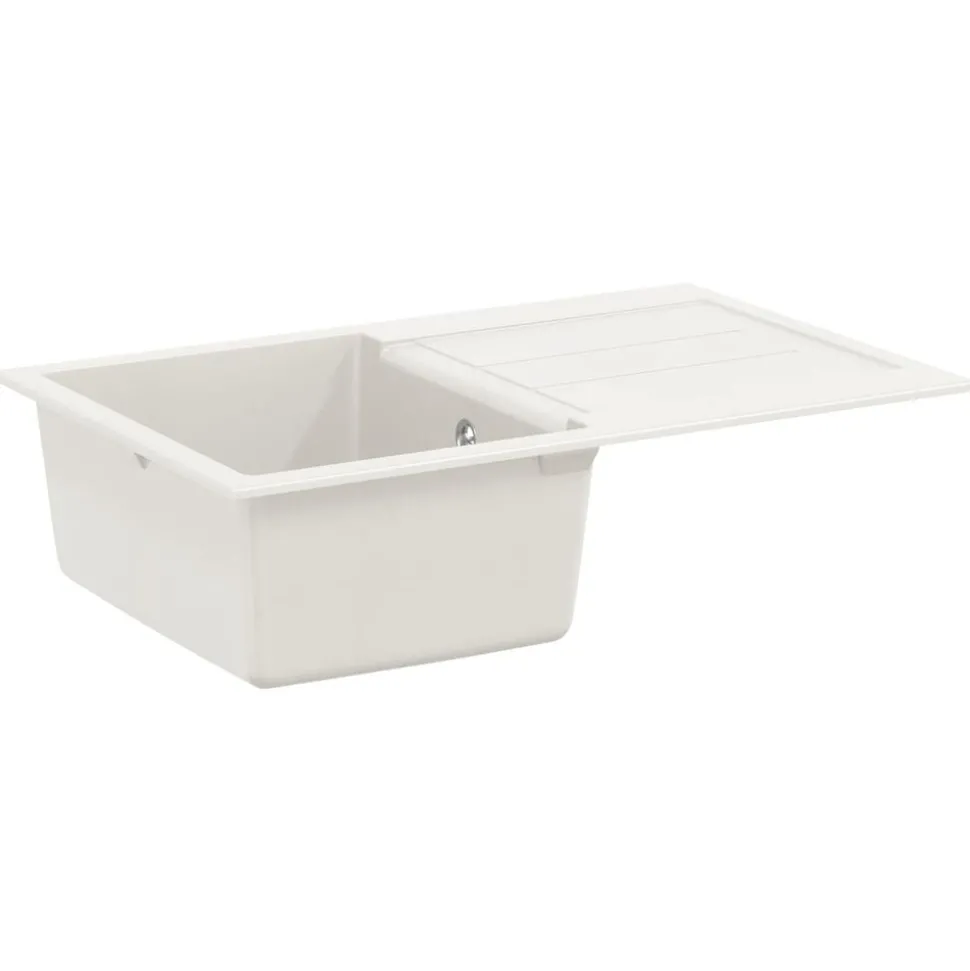vidaXL Wasbak Wit 780 x 500 mm 80% Kwarts en 20% Hars