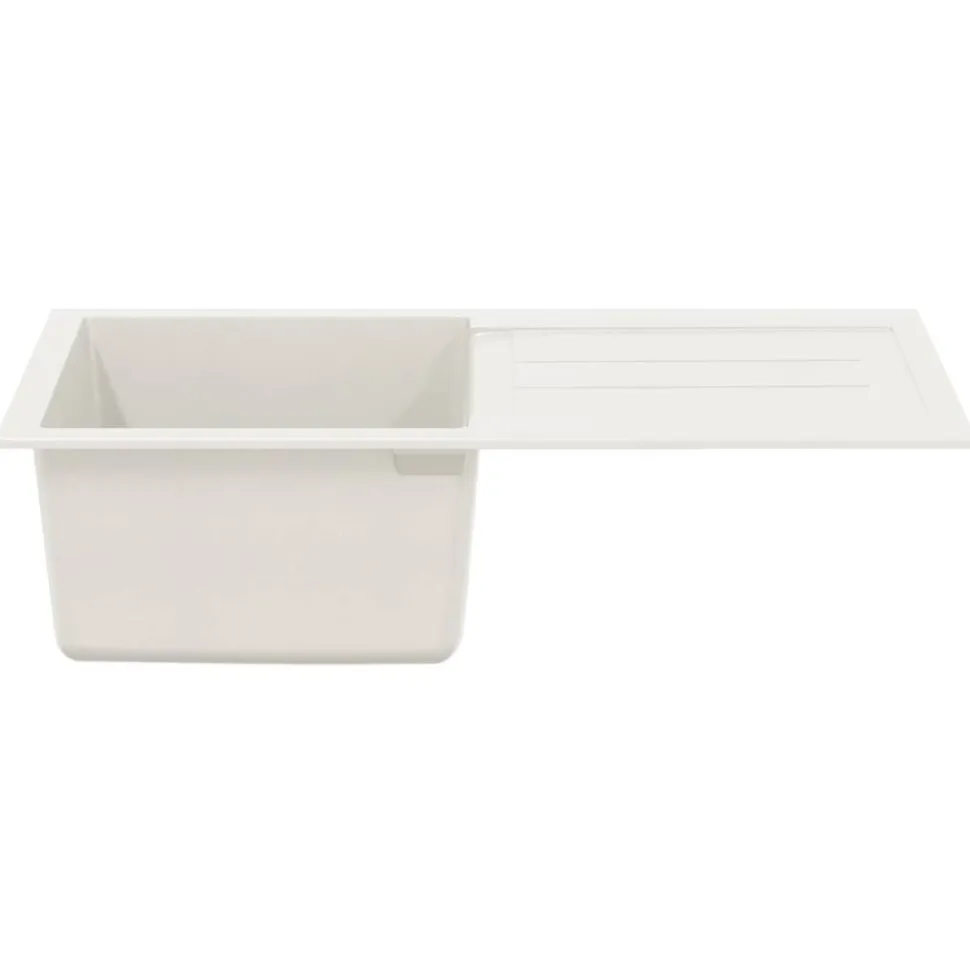 vidaXL Wasbak Wit 780 x 500 mm 80% Kwarts en 20% Hars