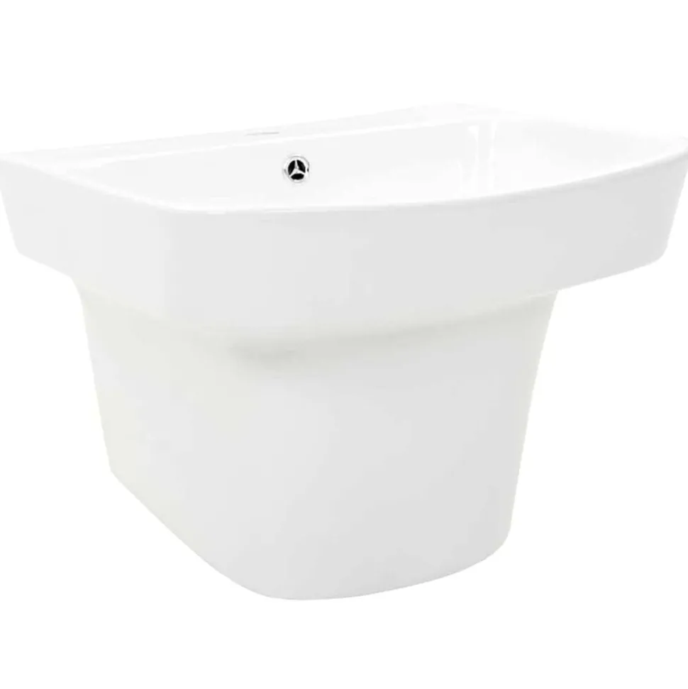 vidaXL Wasbak Wit 50 x 45 x 41 cm Geglazuurd Keramiek