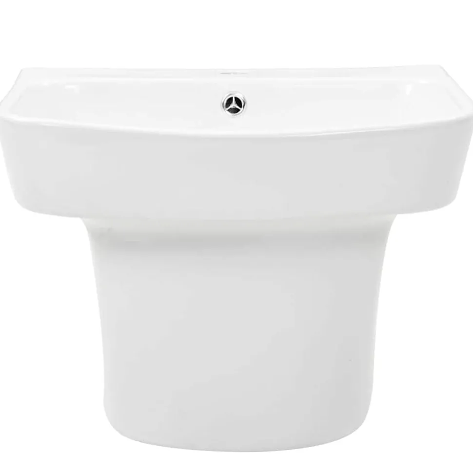 vidaXL Wasbak Wit 50 x 45 x 41 cm Geglazuurd Keramiek