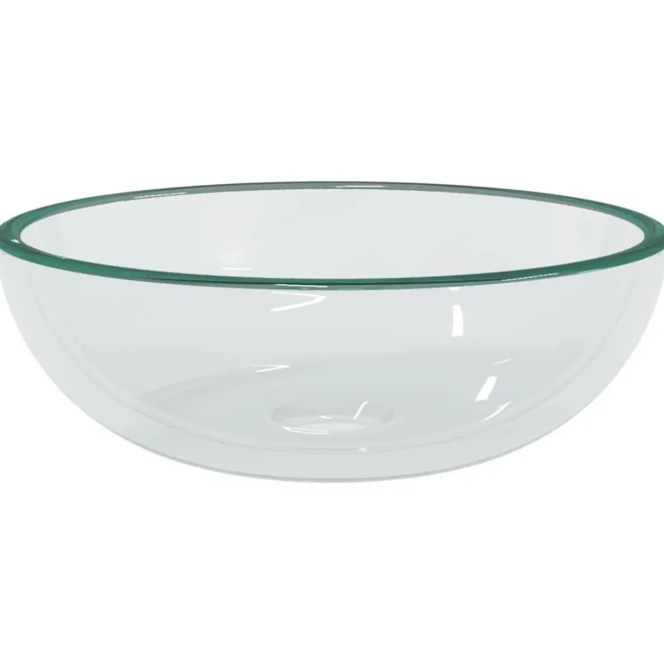 vidaXL Wasbak 35x12 cm gehard glas transparant