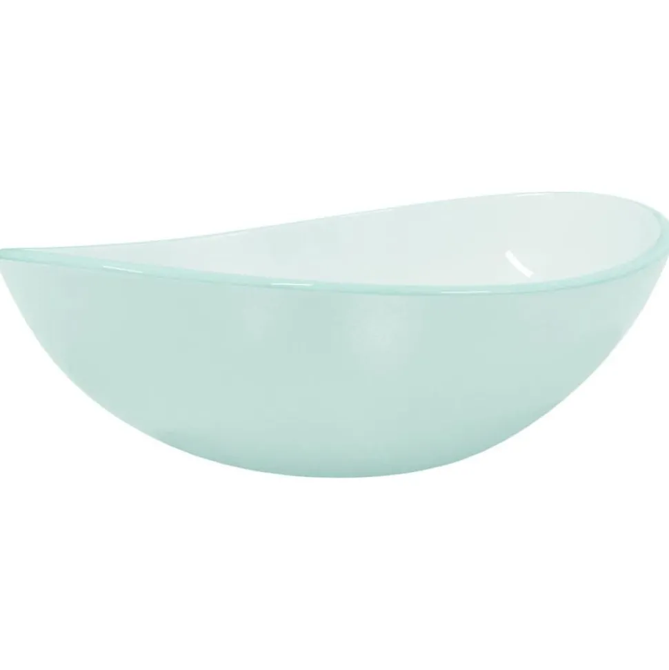 vidaXL Wasbak 54,5x35x15,5 cm gehard glas mat