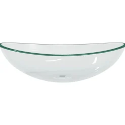 vidaXL Wasbak 54,5x35x15,5 cm gehard glas transparant