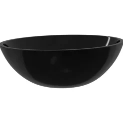 vidaXL Wasbak 50x37x14 cm glas zwart