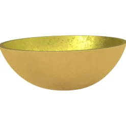 vidaXL Wasbak 50x37x14 cm glas goudkleurig