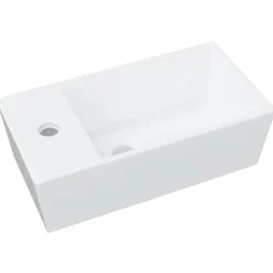 vidaXL Wasbak 48x25x15 cm keramiek wit